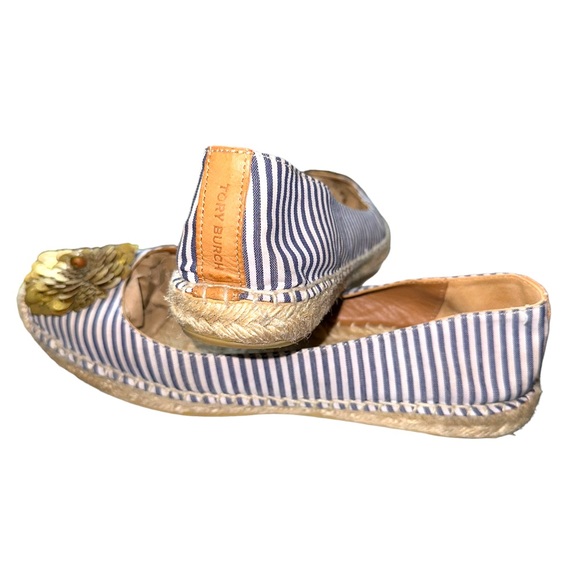 Tory Burch - Embellished blue/white striped Espadrilles, size 7 - Picture 2 of 12